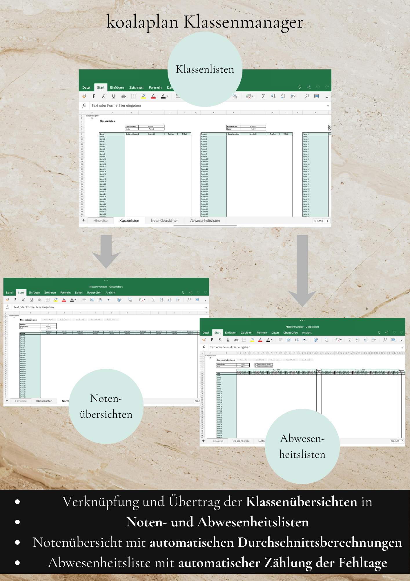 Lehrerkalender 2026/2027 digital MS Excel – Bild 5